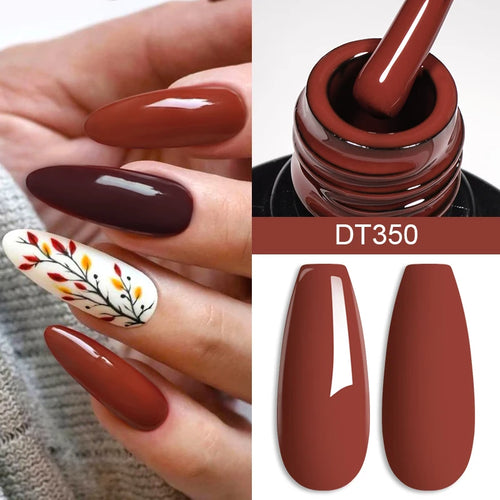 MEET ACROSS 7ml Red Gel Nail Polish Crystal Semi Permanent Soak Off UV