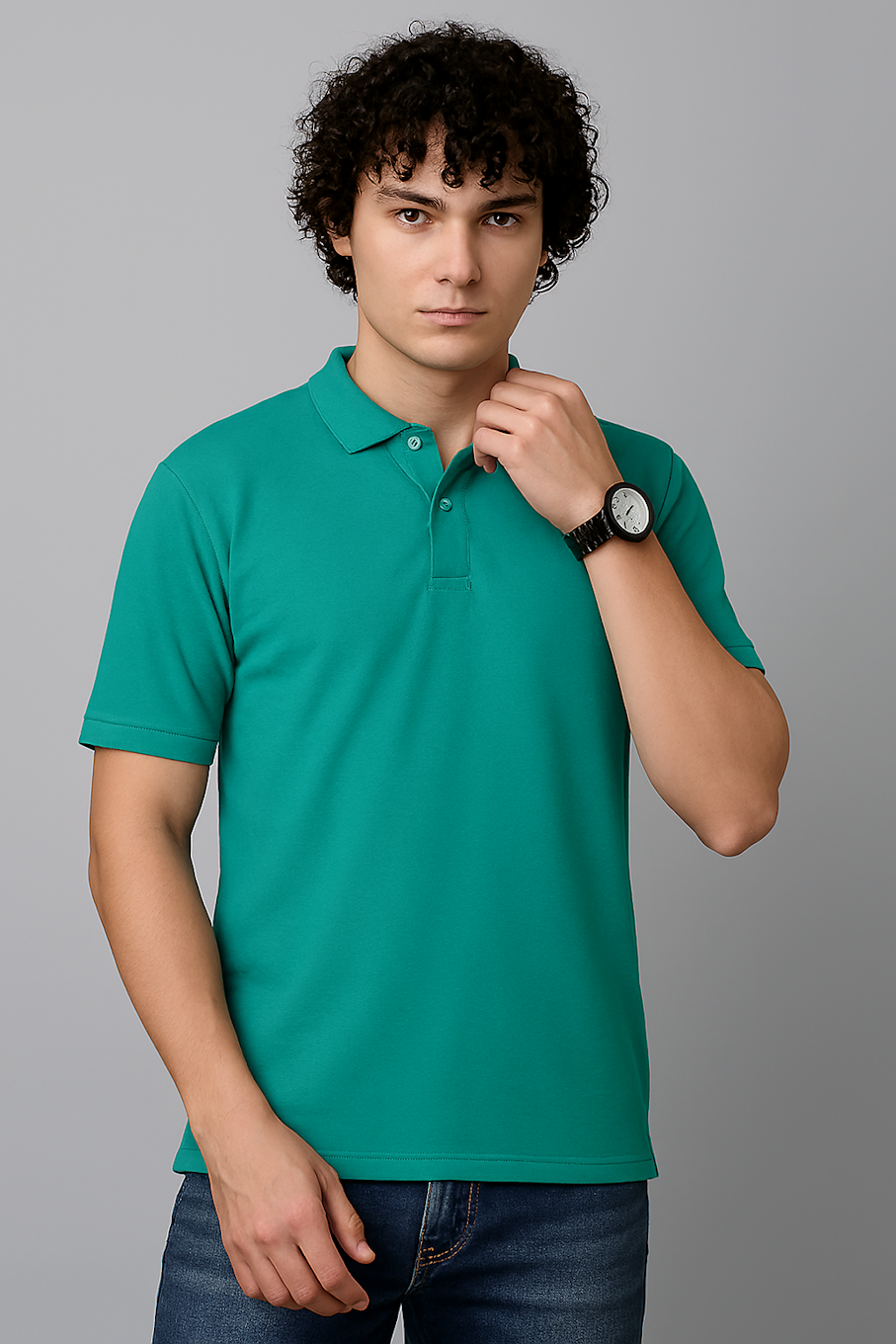 Men T-shirt, Teal (Size-S)