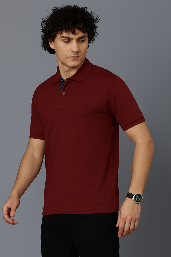 Men T-shirt, Maroon (Size-XL)